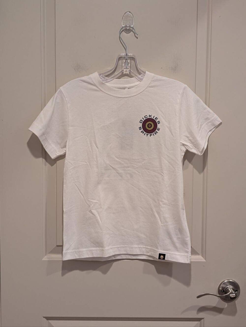 Dickies x Spitfire White Short Sleeve Tee Multicolor Logo Medium (10Y - 12Y)